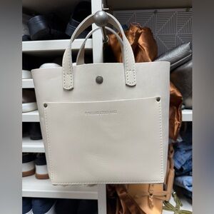 PORTLAND LEATHER MINI CROSSBODY TOTE-Classic Bone